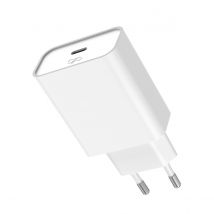 Force Power Chargeur Secteur Usb-c Compatible Power Delivery 45w / Pps / Qc 4.0 Compacte Blanc