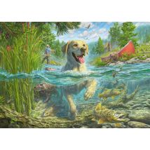 Puzzle 1000 Pièces - Mark Fredrickson - Labrador À La Pêche - Schmidt Spiele