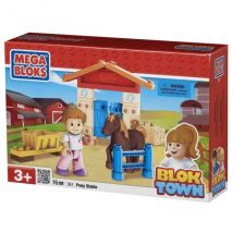 L Ecurie Avec Poney Et Ffigurine - 16 Pieces - Blok Town - Mega Bloks - 361 - Jeu De Construction - Mega Bloks