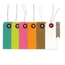 140 Étiquettes Multicolores 9 X 4 Cm + 20 Étiquettes Kraft Fanion - Youdoit