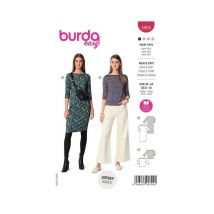 Patron Burda 5985 - Robe Étroite & Tee-shirt À Manches 3/4 Avec Encolure Bateau Du 36 Au 46 (fr) Taille N°fr 34-44