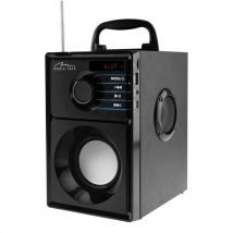 Media-tech Boombox - Enceinte Sans Fil Bluetooth + Autonomie 6 H + Fonction Radio - Gris - Bois - Media-tech