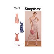 Patron Simplicity 9326 - Robe Femme À Bretelles Avec Haut Ajusté Du 34 Au 50 (fr) S9326.h5 Taille N°fr 34-42