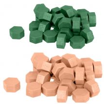 Perles De Cire Hexagonales - Vert Foncé + Rose - Artemio