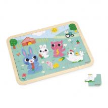 Puzzle En Bois A La Ferme 24 Pièces - Janod