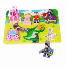 Jouet Bébé - Chunky Puzzle En Bois, Princesse Et Chevalier - Tooky