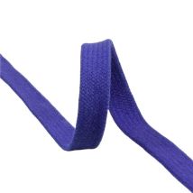 Bobine 20m Tresse Tubulaire Plate Coton 15mm Bleu Roi - MyMercerie