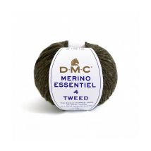 Pelote De Laine Merino Essentiel 4 Tweed - Dmc 909 Vert - Dmc