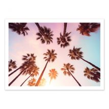 Affiche 30x40 Cm - Beverly Hills Sunset Palms - Philippe Hugonnard - Wall Editions