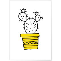 Poster Cactus Jaune | A3 : 29,7x42cm - L'afficherie