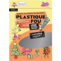 Plastique Fou Diam's 7 Feuilles : Métallisé Argent - Diam's
