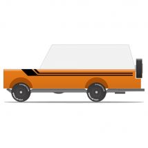 Candycar World: Rio Grande Mule Orange (t018) 8,4x4,1x3cm, Wooden Diecast, Magnétique, En Boîte Cadeau, 3+ - Candylab Toys