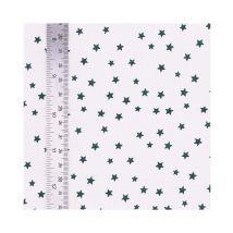 Tissu Coton Étoilé Sur Fond Blanc De 140 Cm De Largeur 21 Bleu Canard Vendu Par 50 Cm - Distrifil