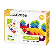Mosaïque En Bois Triangles 64 Pièces Igroteco - Igroteco