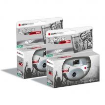 Agfa Photo Pack 2 X 601026 - Appareil Photo Jetable Lebox Black&white, 27 Photos, Objectif Optique 31 Mm - Gris - Agfa Photo