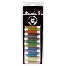 Mégacréa Diy - Perle Rocaille 15 Tubes 7 G Métallisé + Fermoirs Et Fil - Megacrea DIY
