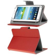 Housse Protectrice Étui Pliable Simili Cuir Rouge Pour Tablette Tactile 7 Pouces Yonis - Yonis