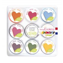 9 Mini Colorants D'Origine Naturelle En Poudre - Scrapcooking