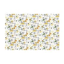 Tissu Coton Enfant Dinosaures 0001 Blanc Vendu Au Mètre - Distrifil
