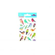 Autocollants - Oiseaux Colorés - 1,8 Cm - Global Gift