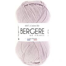 Pelote De Laine - Lilas - 100% Coton Bio - 3mm - Tricot Et Crochet - Bergère De France - Bergere de France