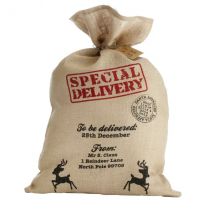 Sac De Jute 80 Cm Livraison Spéciale Noël - Ginger Ray