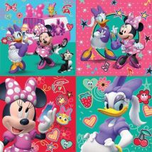 4 Puzzles Progressifs - Educa - Malette Puzzles Progressifs Minnie & The Happy Helpers - Educa