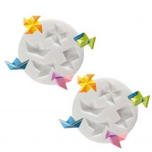 2 Moules En Silicone Origami Pour Pâte Polymère - Graine Creative