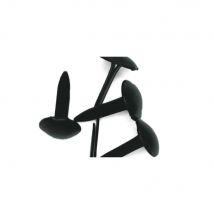 Attaches Parisiennes Rond, 4+8 Mm, Boîte Blister 75 Pces, Noir - Rayher