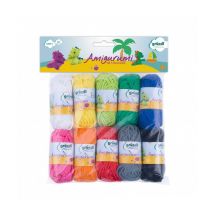 Lot De 10 Mini-pelotes Amigurumi 10g Eté - Grundl - Certifié Oeko-tex 1 Multicolore - Gründl
