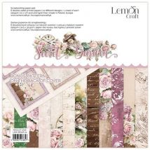 6 Papiers Scrapbooking 30 X 30 Cm Lemoncraft Secret Garden - LEMONCRAFT