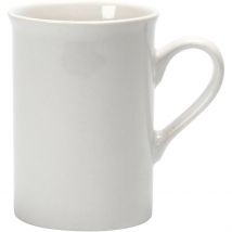 Tasse, H : 10 Cm, D 7,4 Cm, Blanc, 2 Pièces/ 1 Pq. - CC Hobby