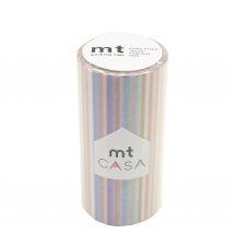 Mt Casa Motif 10cm Multi Lignes Vives - Multi Border Pastel - 10 M X 100mm - Mt Casa