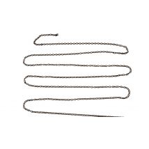 2 M De Chaine Métal Argenté Foncé Noir 1,5 X 2 Mm Très Fine - Création Bijoux Perles - La boutique de Karine
