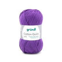 Fil À Tricoter Cotton Quick Uni - Gründl - Ppsc - Certifié Oeko-tex 130 Violet
