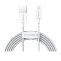 Baseus Câble De Charge Et Transfert Usb-microusb 2a 2m Blanc