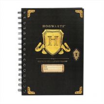 Carnet Spirales Harry Potter Poudlard Noir Et Or - Cadeaux-et-anniversaire.com