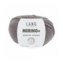Pelote De Laine À Tricoter Merino + (plus) - Lang Yarns Gris (296)