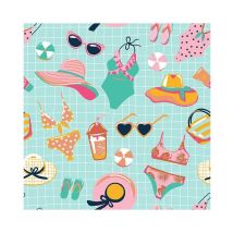 Tissu Coton Accessoires De Plage Mojotoaqua Vendu Par 50 Cm - Distrifil