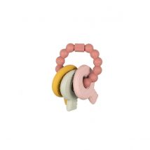 Trousseau De Clés De Dentition Rose Pour Bébé - Soulagement De La Douleur Dentaire - Little Dutch