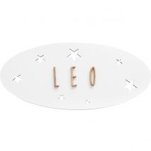Plaque Décorative Personnalisable - Etoiles Blanc - Vintiun