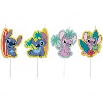4 Bougies 2d Anniversaire Stitch - Dekora