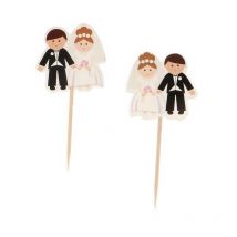 Cupcake Toppers Mariage (x 12) - Patisdecor