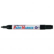 Lot De 12 Marqueurs 'paint 400 Xf' Permanent Indélébile Pointe Conique 2,3 Mm Noir Artline - Artline