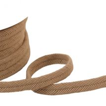 Bobine 20m Double Cordon Fils 10mm Marron Taupe/argent - My mercerie