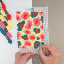 Kit Canevas - Léopard Multicolore - Fukuri