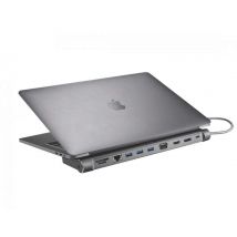 Support Macbook Type C Xtrememac Station Hub 13 Connecteurs Gris - Xtreme Mac