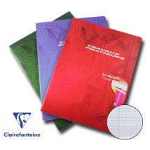 Cahier De Travaux Pratiques - 24x32(cm) - Grands Carreaux - 96 Pages - Couverture En Carton - Sans Spirale - Clairefontaine