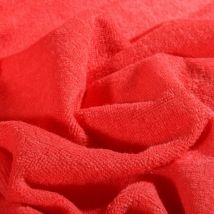 Tissu Micro Éponge Bambou Corail - Au Mètre - Craftine
