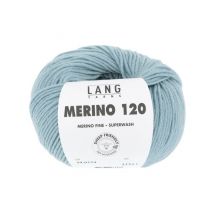 Pelote De Laine À Tricoter Merino 120 - Lang Yarns Bleu (174)